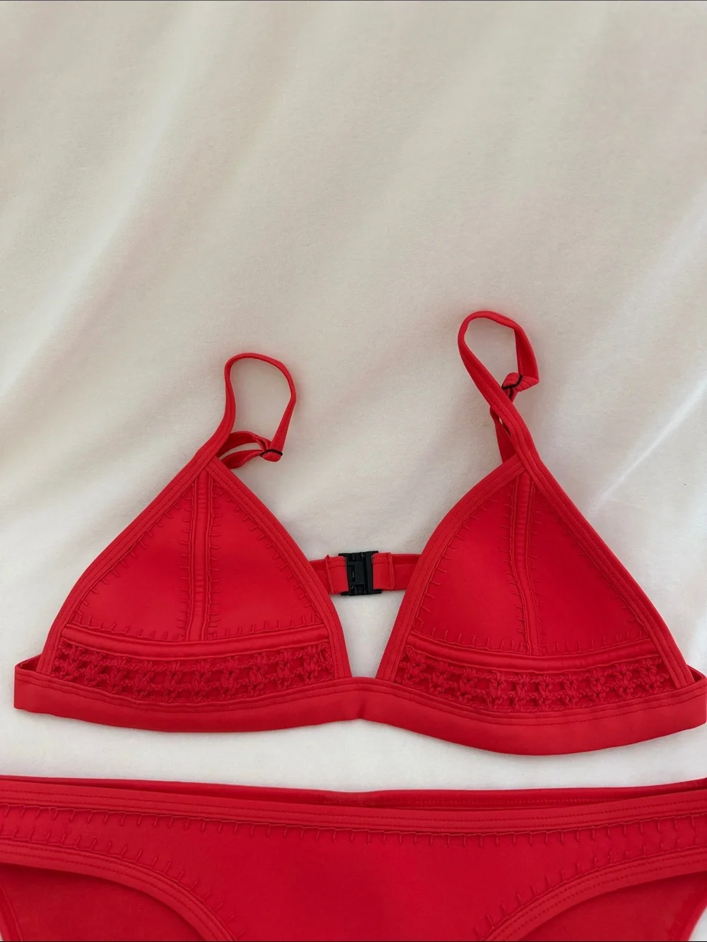 triangl swimwear Red Triangle Bikini Set